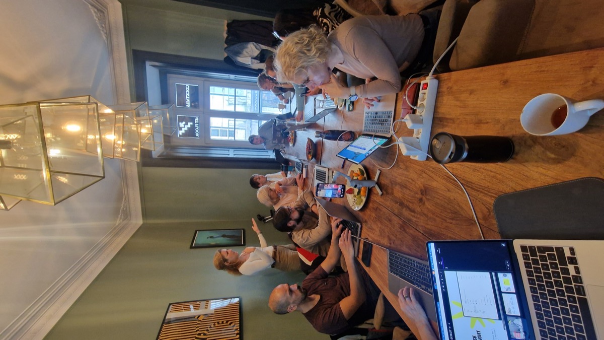 Participants building hands-on at a CoLab AI course in Lisbon