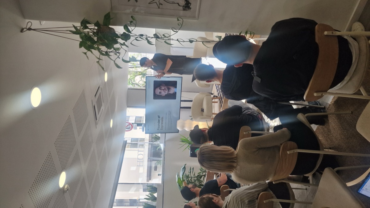 Speaker presenting at a CoLab topical workshop night
